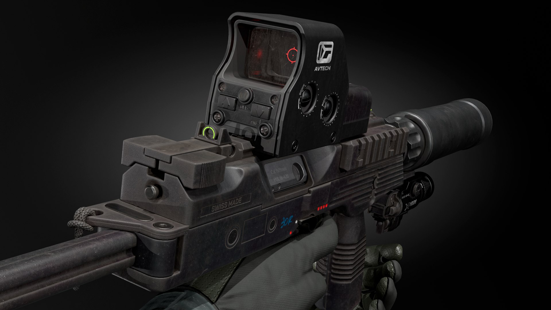 3D Submachine Mp9 Gun - TurboSquid 1543998