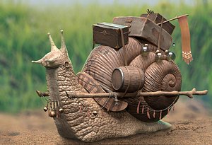 3D model Snail traveler