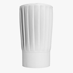 3D model White Tall Chef Hat