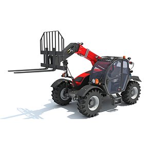 Telescopic Telehandler Forklift 3D model