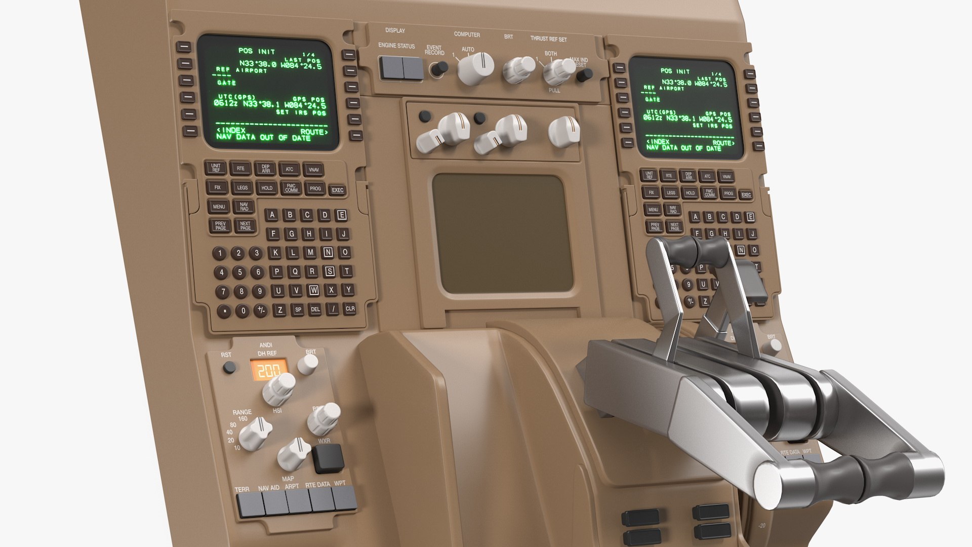 3D throttle control panel model - TurboSquid 1474181