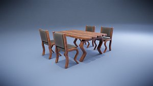 ChairswithTable 3D