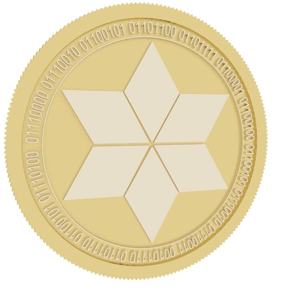 3D valuecybertoken gold coin