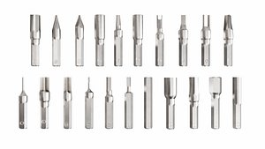 Collection of 21 bits 3D model