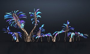 Alien Plants Animated Pack 6 2 3D model