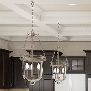 Glass Bell Hanging Light Fixture