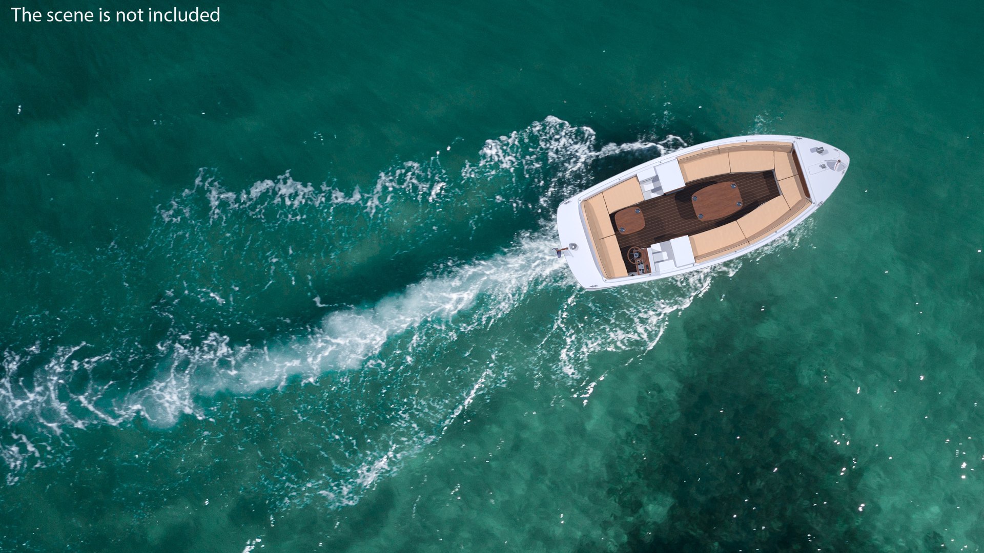 Electric Recreational Boat Rigged 3D model preview