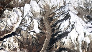 Mountain landscape Tibet Autonomous Region 3D model