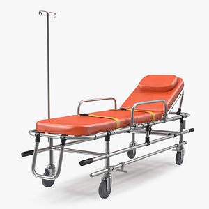 3D ambulance stretcher trolley