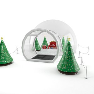 3d inflatable snow globes model