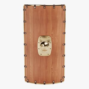 Wooden Shield 3D model