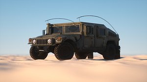 3D SUV Humvee Military model