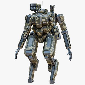 Sci-Fi Combat Mech Exoskeleton Suit - Forest PBR