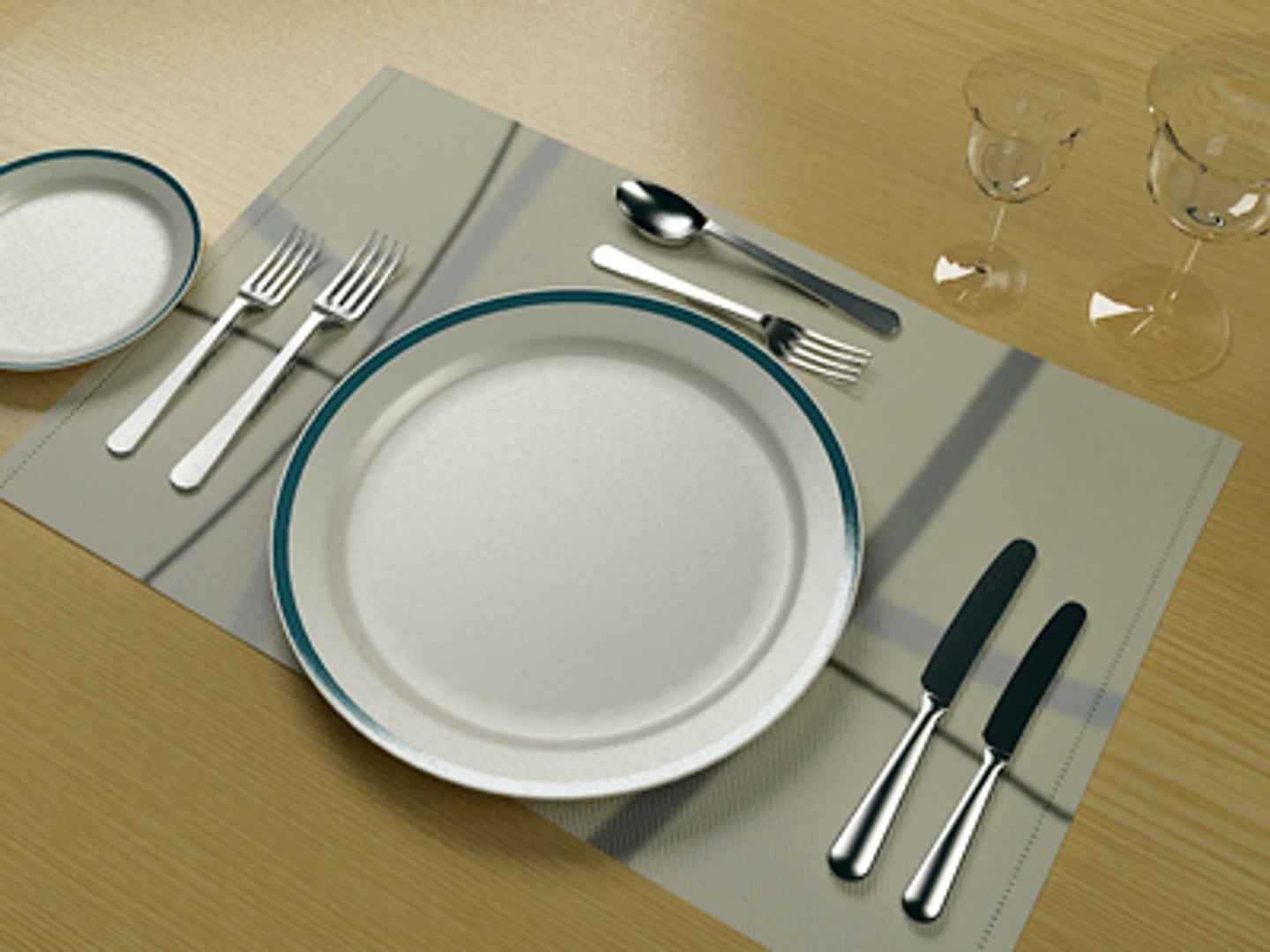 3ds Place Setting Dinner Plate