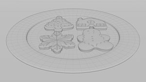 Ginger cookies 3D model