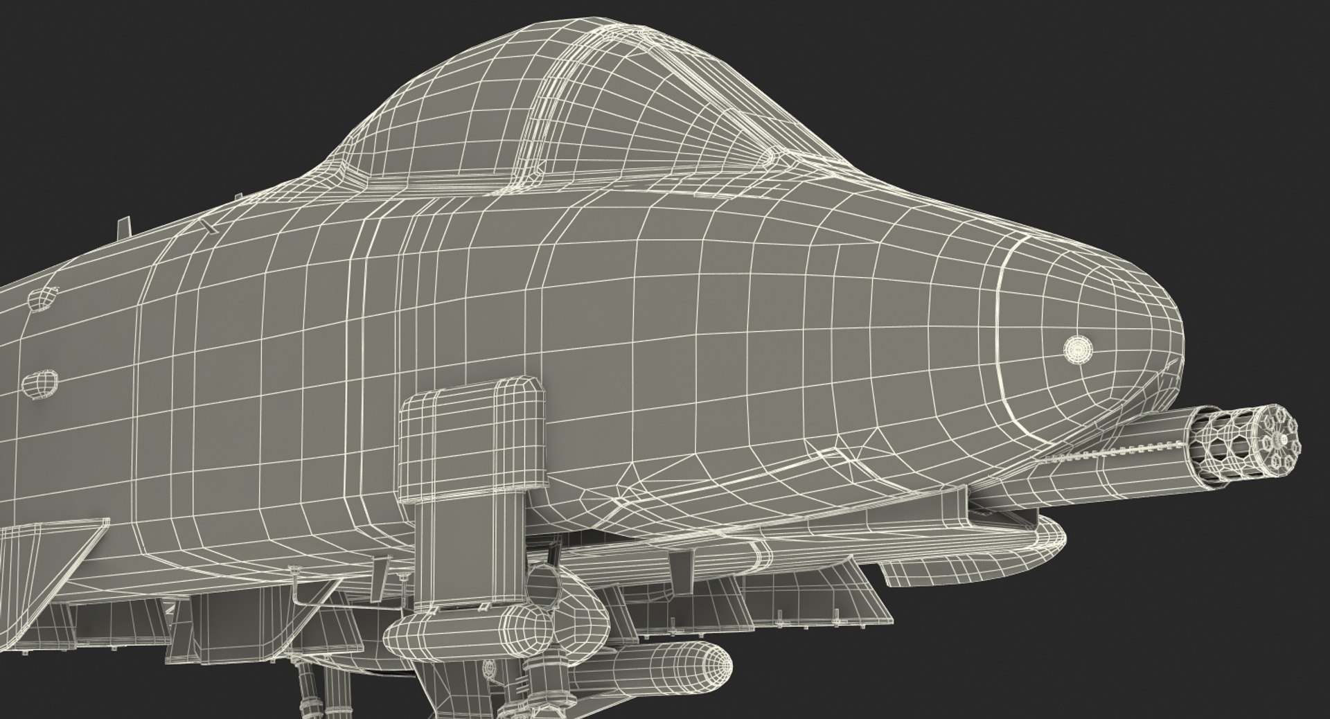 attack aircraft a-10 thunderbolt 3d model