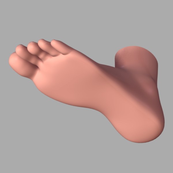 3d woman foot model