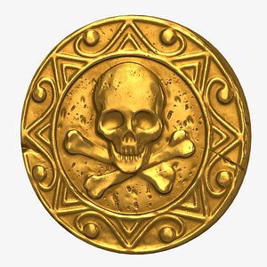 skull coin 3D model
