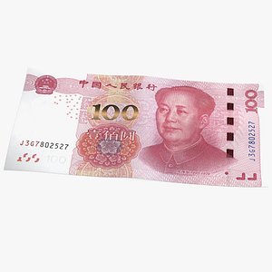 3D Chinese 100 Yuan 2015 Banknote
