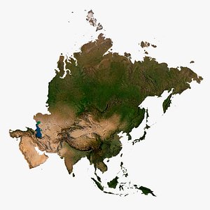 Relief map of Asia 3D model 3D