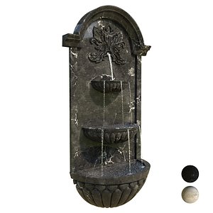 3D Classic Wall Fountain 02 model