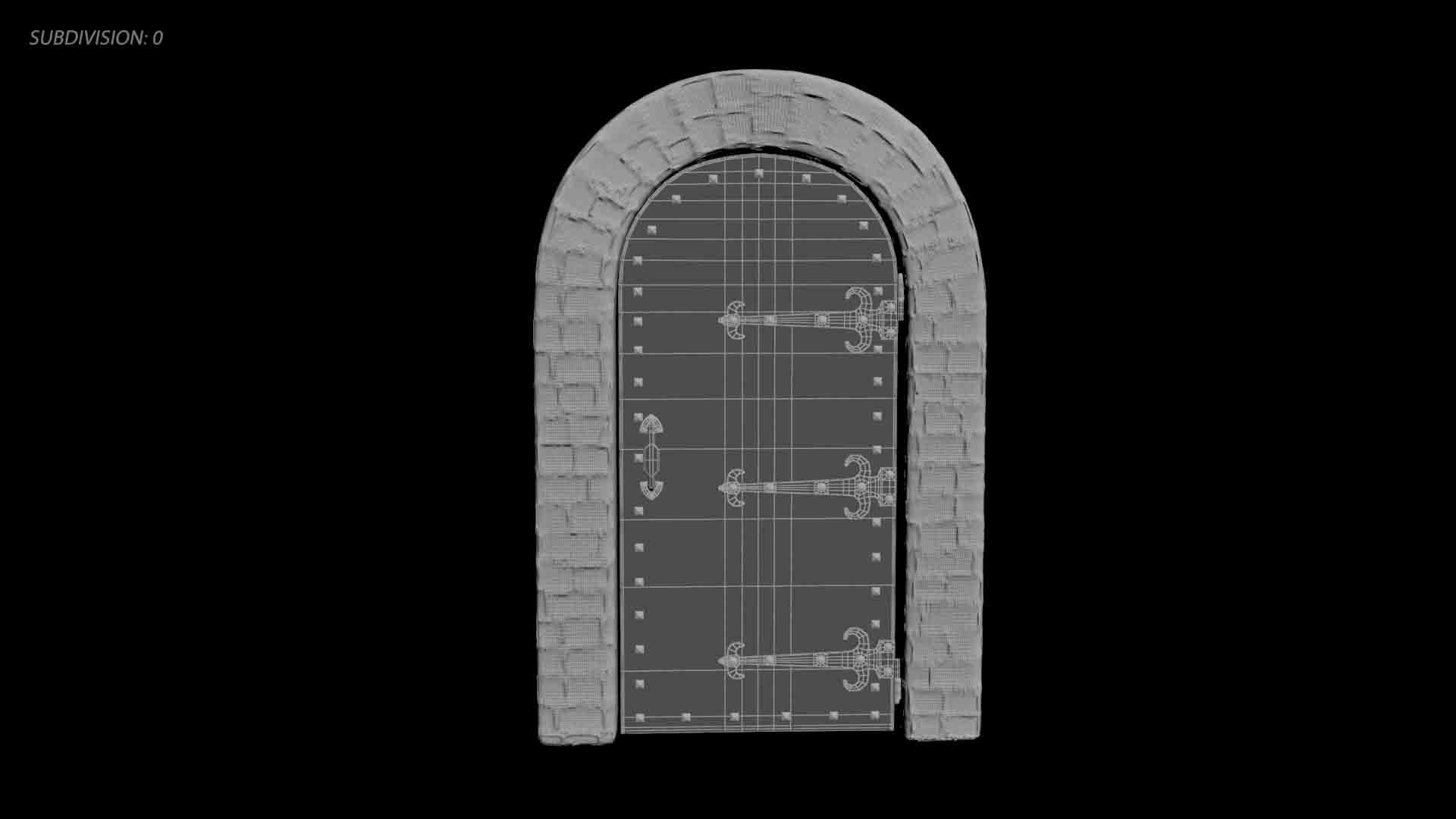 3D Arched Door Entrance Model - TurboSquid 2276679