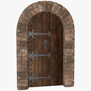 3D Arched Door Entrance model