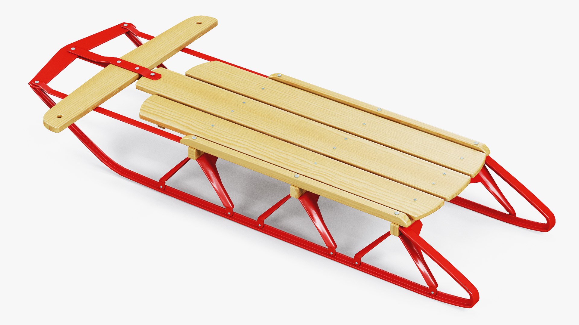 Wooden Snow Sled Model - Turbosquid 1651640