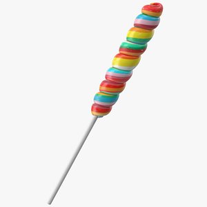 Twisty Hard Lollipop Candy model