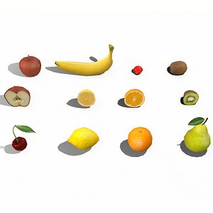 3D fruit apple
