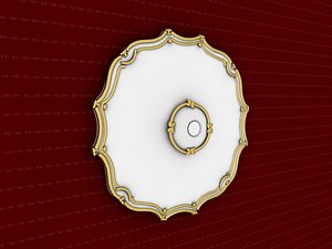 3D model rosette decorative molding
