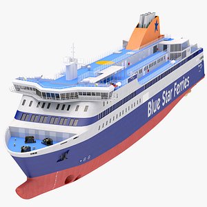 3D blue star ferries - model