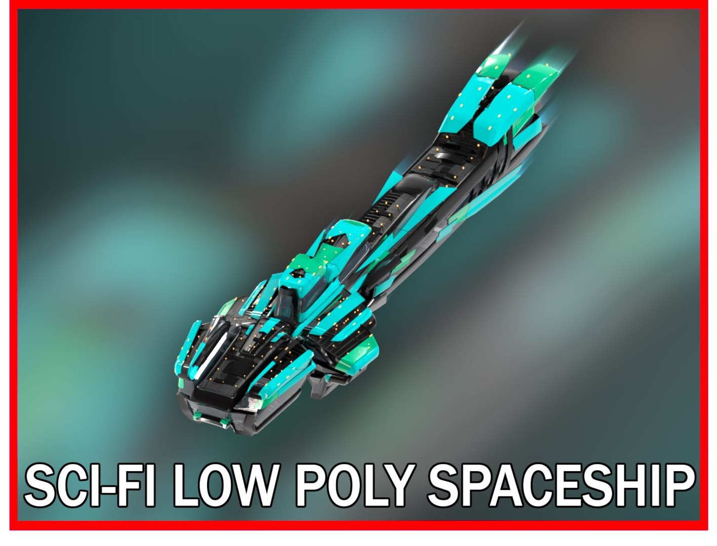 3D model Lowpoly Sci Fi Spaceship Space Craft Air Vehicle 45 ...