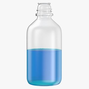3D laboratory bottle medium isopropanol