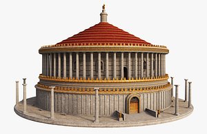 3D Emperor Mausoleum temple model