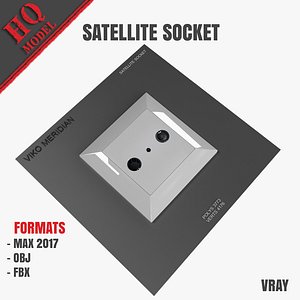 satellite socket 3D model