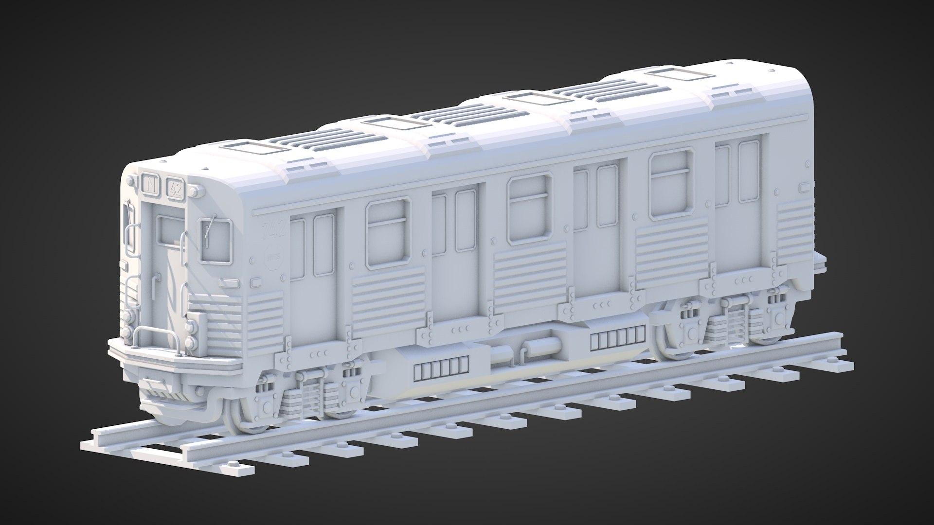 Cartoon Subway Car Model Model - TurboSquid 2204677