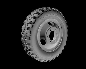 3d model wheel truck gaz-53