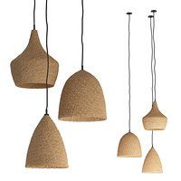 Daniella Witte Wicker rattan chandeliers