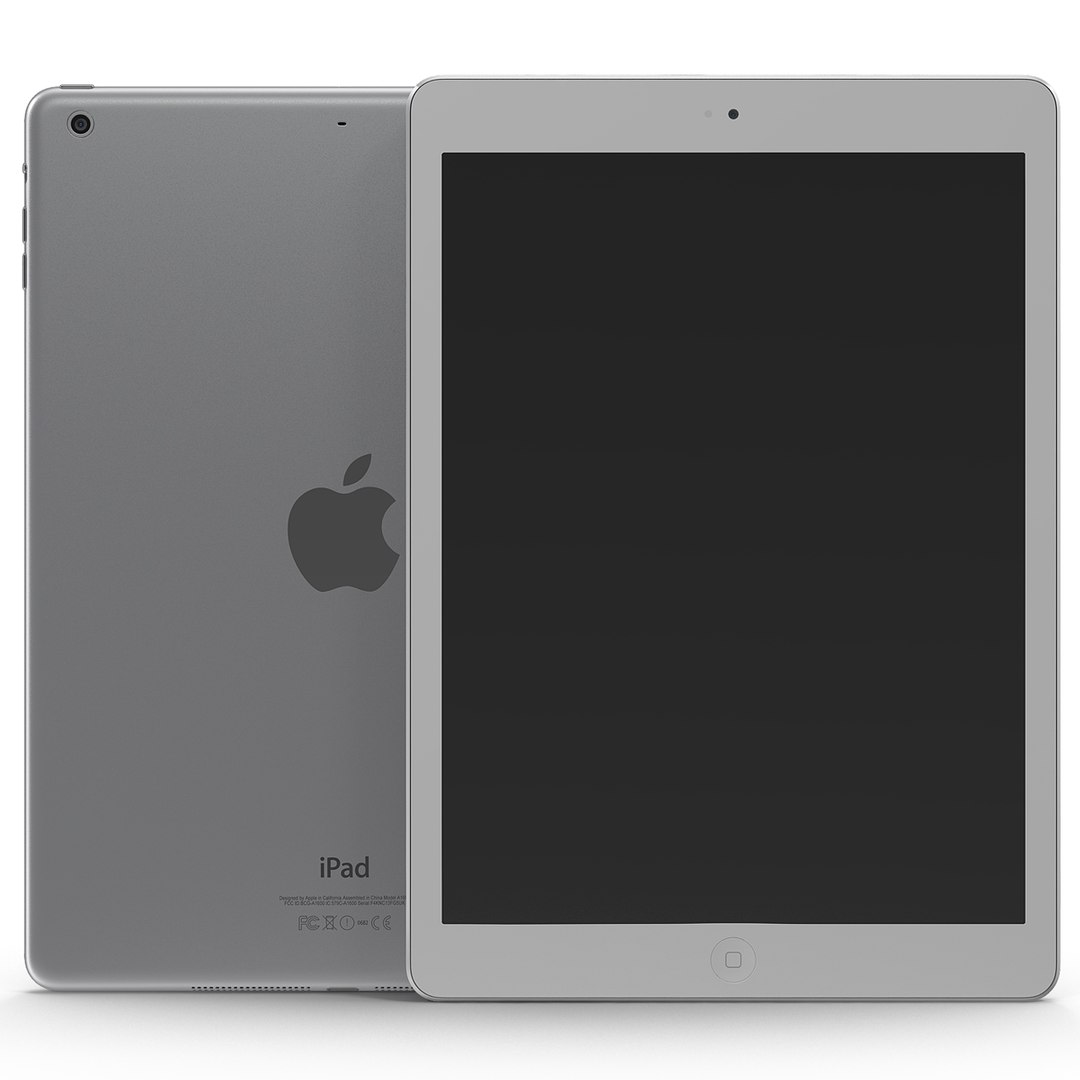 iPad Air Silver 3D Model 3D model preview