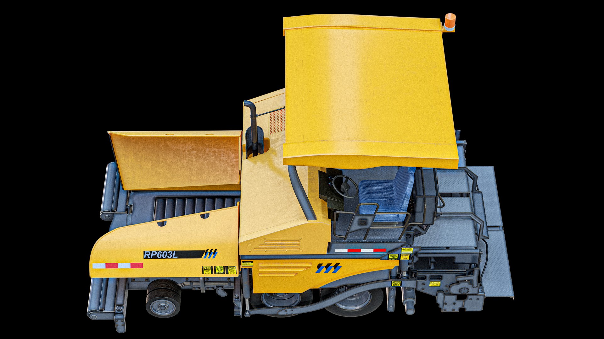 3D Asphalt Paver Machine 6M PBR model https://p.turbosquid.com/ts-thumb/wM/oDbzVq/dB/r_viewport_010/png/1768321477/1920x1080/fit_q87/81715c7e4be4383f02e56bbb83981adf0366d694/r_viewport_010.jpg