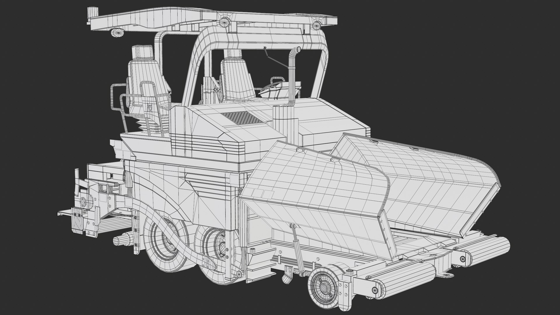 3D Asphalt Paver Machine 6M PBR model https://p.turbosquid.com/ts-thumb/wM/oDbzVq/uF/screenshot003/png/1768321481/1920x1080/fit_q87/fbe10c8015c561bfb1cdce4d2762e703a730be96/screenshot003.jpg