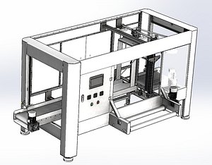 3D Automatic Bottled Water Packaging Machine 3D CAD Model model