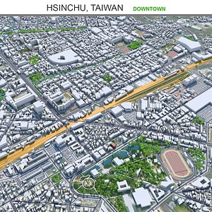 3D Hsinchu Downtown Taiwan