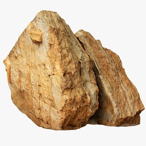 Cracked Limestone Boulder
