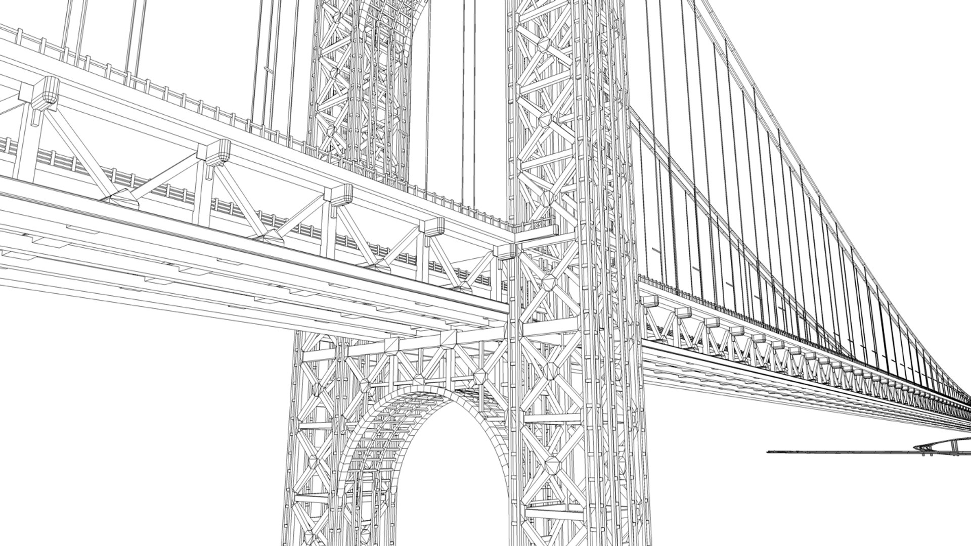 George Washington Bridge 3d Model