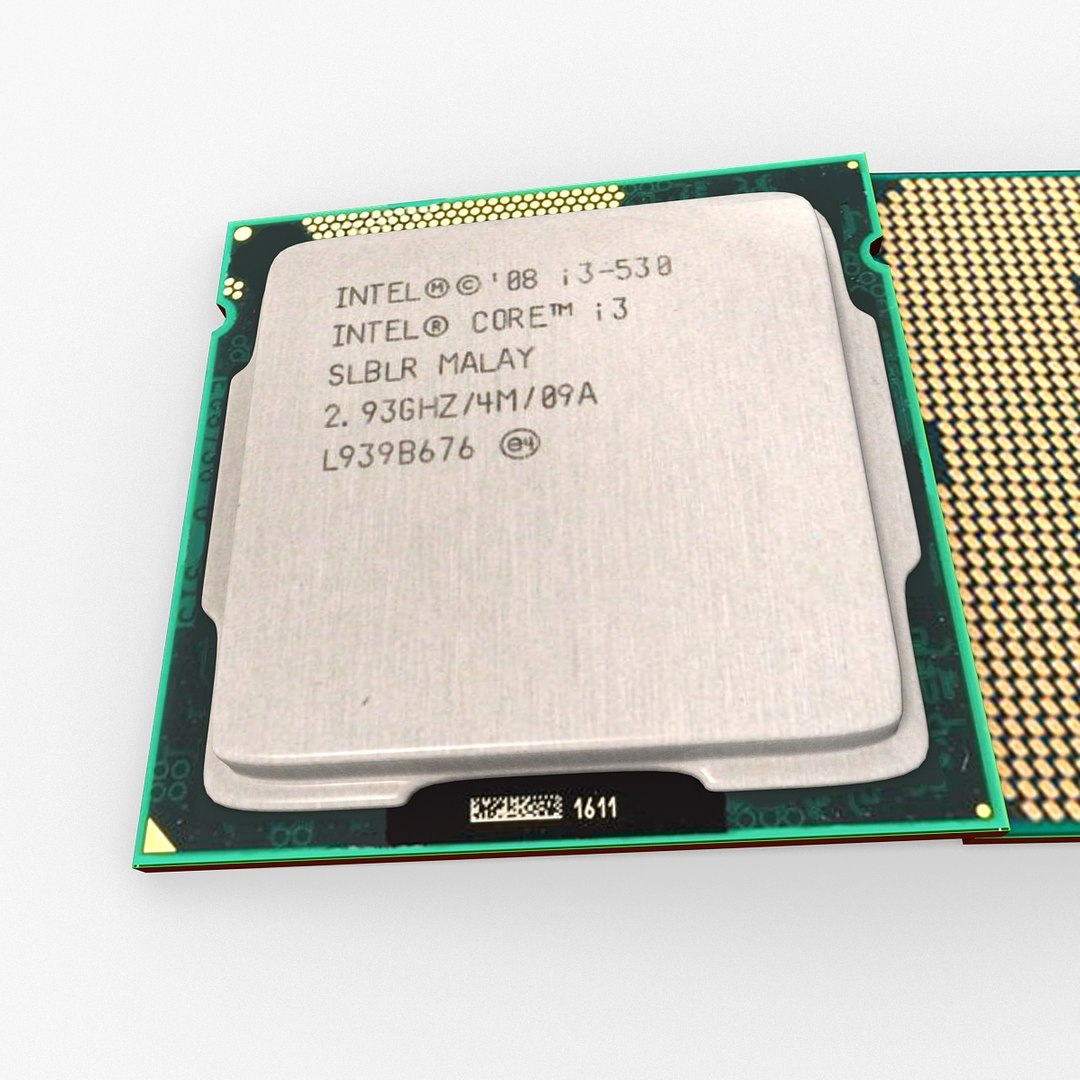 3d model cpu intel i3 component