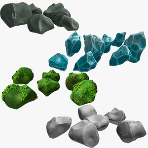 Stylized Rock for Cartoon and Anime model