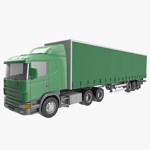3D model truck trailer