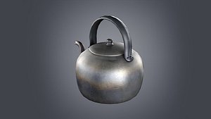 water kettle 3d model   Old Water bottle  model teapot Stove 3D model